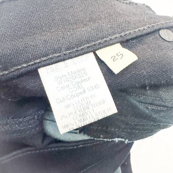 Rag & Bone Skinny Two Toned Textured Denim Jeans Coal Size 25 - Picture 6 of 7